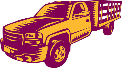 Image showing Pick-up Truck Woodcut