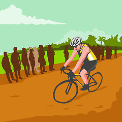 Image showing Cyclist Racing WPA