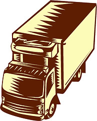 Image showing Refrigerated Truck Woodcut
