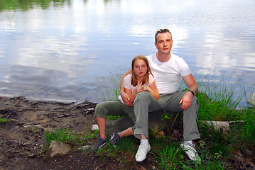 Image showing Portrait father daughter