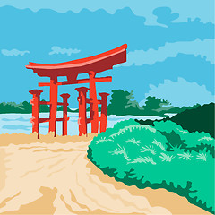 Image showing Torii Japanese Gate WPA