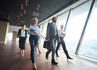 Image showing business people group walking