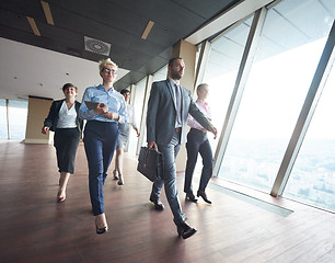 Image showing business people group walking