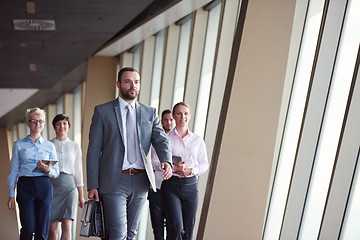 Image showing business people group walking