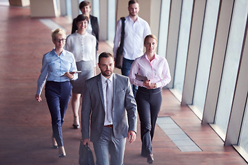 Image showing business people group walking