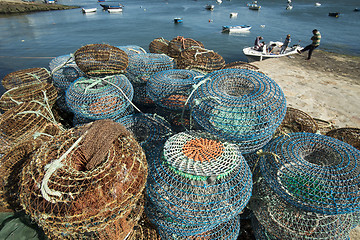 Image showing EUROPE PORTUGAL PORTO BEACH COAST ATLANTIC FISHING