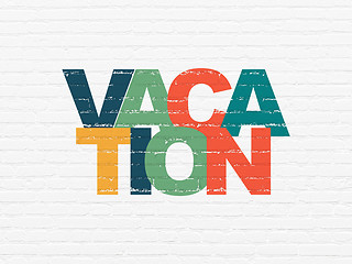 Image showing Tourism concept: Vacation on wall background