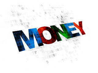 Image showing Finance concept: Money on Digital background