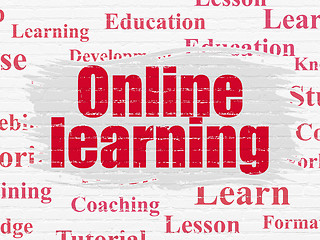 Image showing Education concept: Online Learning on wall background