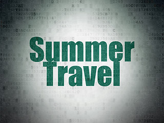 Image showing Tourism concept: Summer Travel on Digital Paper background