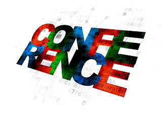 Image showing Finance concept: Conference on Digital background