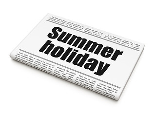 Image showing Tourism concept: newspaper headline Summer Holiday