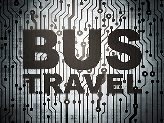 Image showing Vacation concept: circuit board with Bus Travel