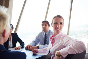 Image showing business woman on meeting