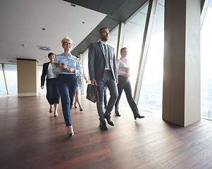 Image showing business people group walking