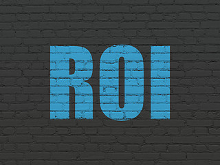 Image showing Business concept: ROI on wall background