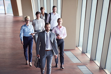 Image showing business people group walking