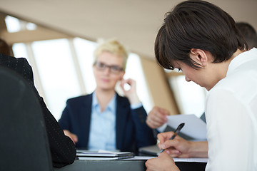 Image showing business people group on meeting at office