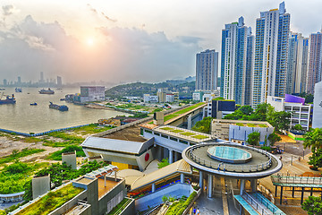 Image showing Hong Hong Public Estate Sunset