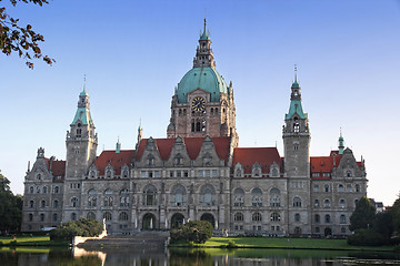 Image showing New Town Hall building (Rathaus) in Hannover Germany