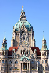 Image showing New Town Hall (Rathaus) in Hanover, Germany