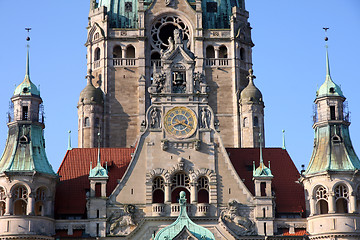 Image showing New Town Hall (Rathaus) in Hanover, Germany