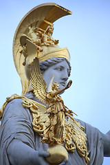 Image showing Statue of Pallas Athena in Vienna, Austria