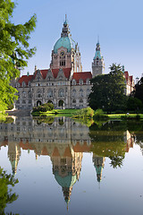 Image showing New Town Hall building (Rathaus) in Hannover Germany