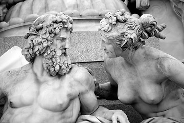 Image showing Pallas-Athena-Brunnen Fountain, Austrian Parliament in Vienna, A