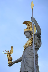 Image showing Statue of Pallas Athena in Vienna, Austria