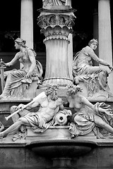 Image showing Pallas-Athena-Brunnen Fountain, Austrian Parliament in Vienna, A