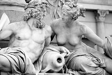 Image showing Pallas-Athena-Brunnen Fountain, Austrian Parliament in Vienna, A