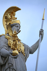 Image showing Statue of Pallas Athena in Vienna, Austria