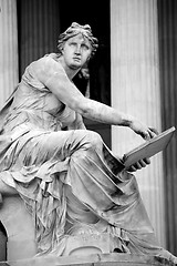 Image showing Pallas-Athena-Brunnen Fountain, Austrian Parliament in Vienna, A