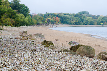 Image showing Rocky beach on the Gulf of Finland. Sillamae, Estonia