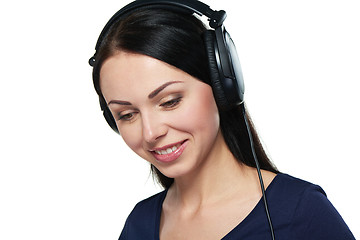 Image showing Girl listening to music