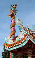 Image showing Colorful dragon statue 