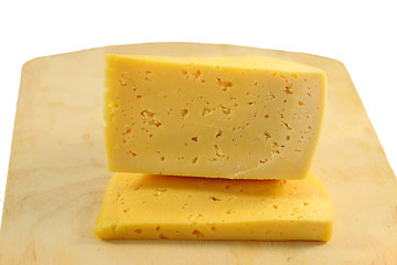 Image showing Yellow cheese photographed 