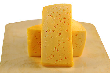 Image showing Yellow cheese photographed 