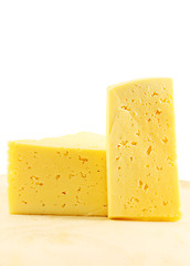 Image showing Yellow cheese photographed 