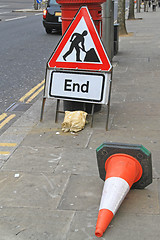 Image showing Roadwork End