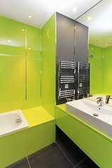 Image showing Green bathroom