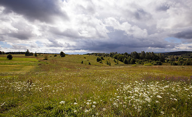 Image showing agriculture field . Stormy weather.