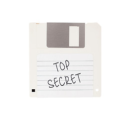 Image showing Floppy Disk - Tachnology from the past, isolated on white