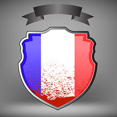 Image showing French Shield and Black Ribbon