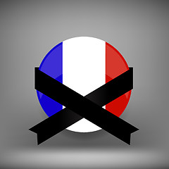 Image showing Franch Icon and Black Ribbon