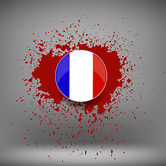 Image showing French Icon and Blood Splatter