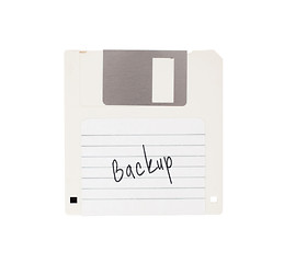 Image showing Floppy Disk - Tachnology from the past, isolated on white