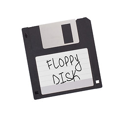 Image showing Floppy Disk - Tachnology from the past, isolated on white