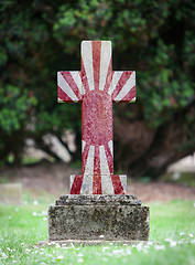 Image showing Very old gravestone in the cemetery